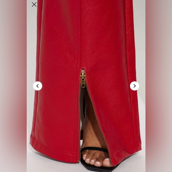 Hot N' Spicy Faux Leather Pant - Red - Picture 3 of 5